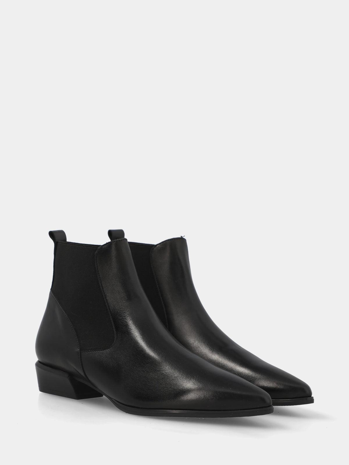 Stivaletto in nappa nera con elastico