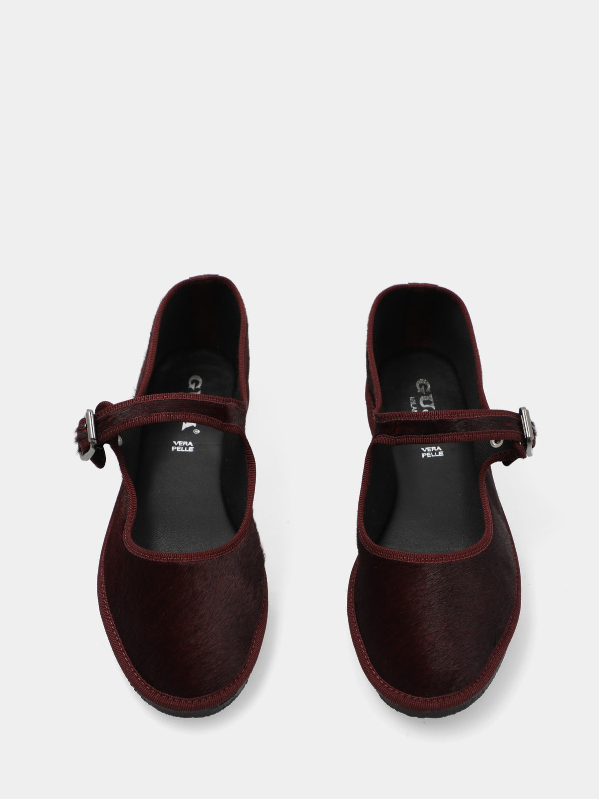 Ballerina mary jane in cavallino bordeaux