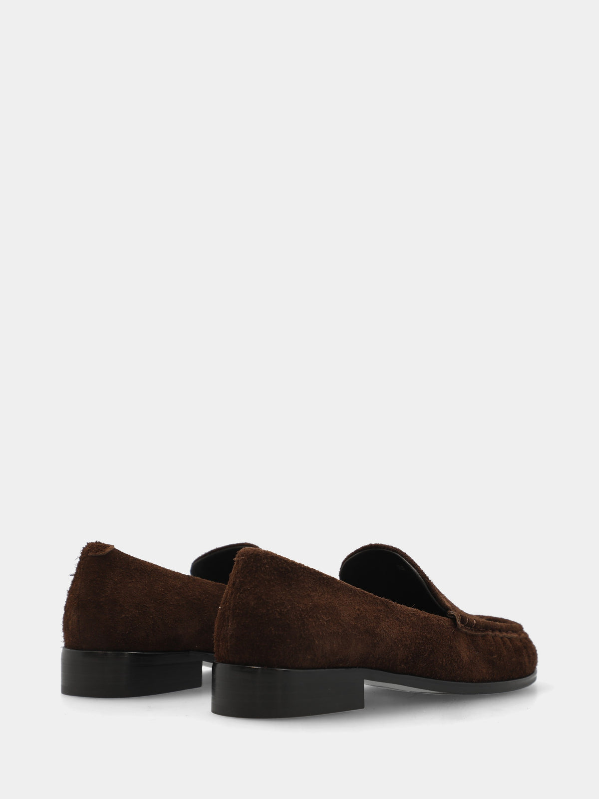 Mocassino in velour testa di moro con vaschetta cucita