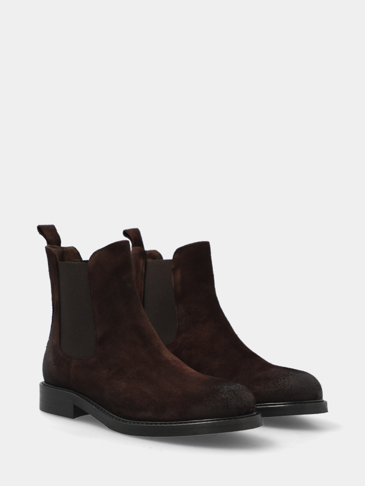 Stivaletto beatle in velour testa di moro