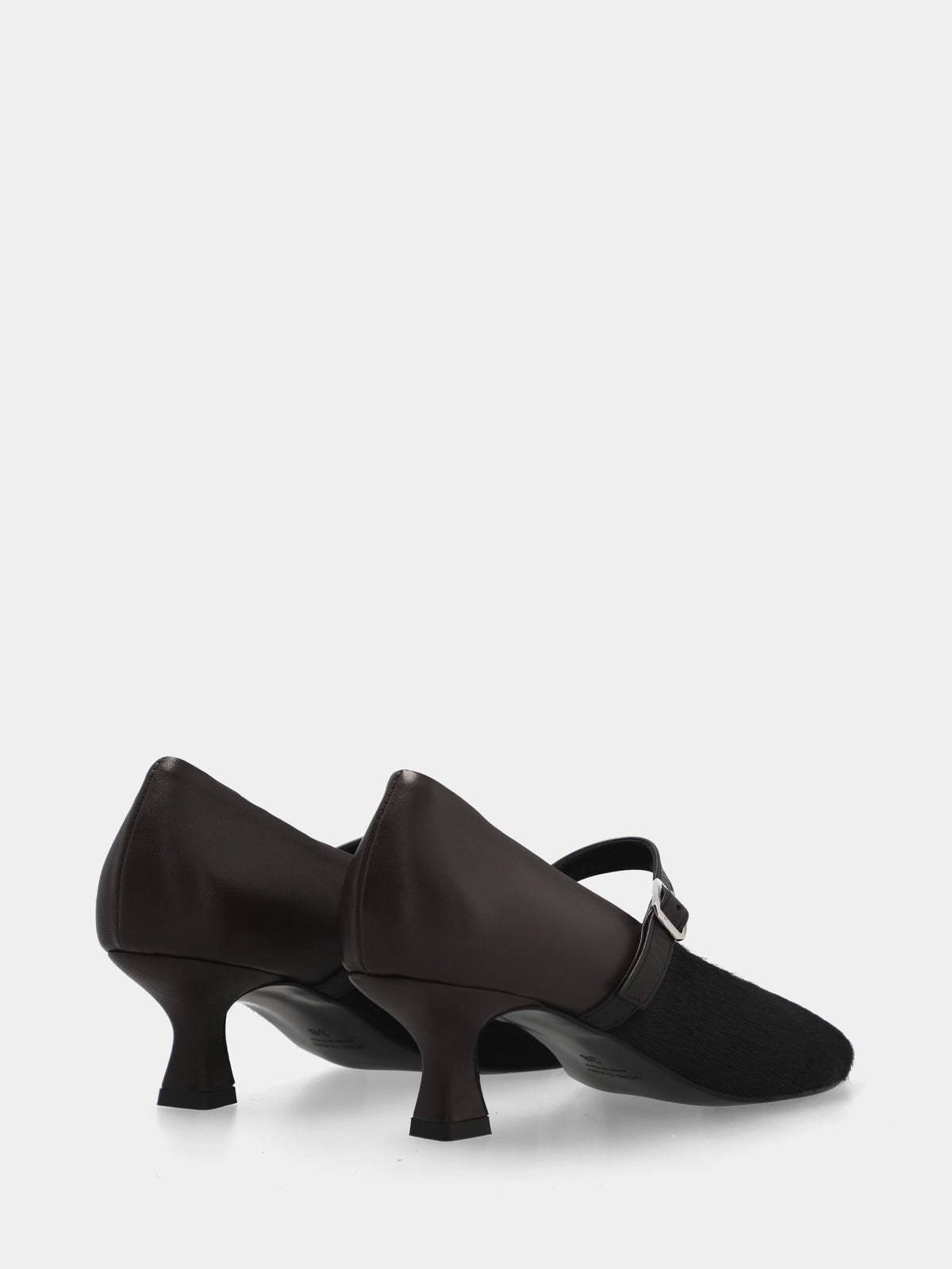 Décolleté in cavallino nero con cinturino mary jane