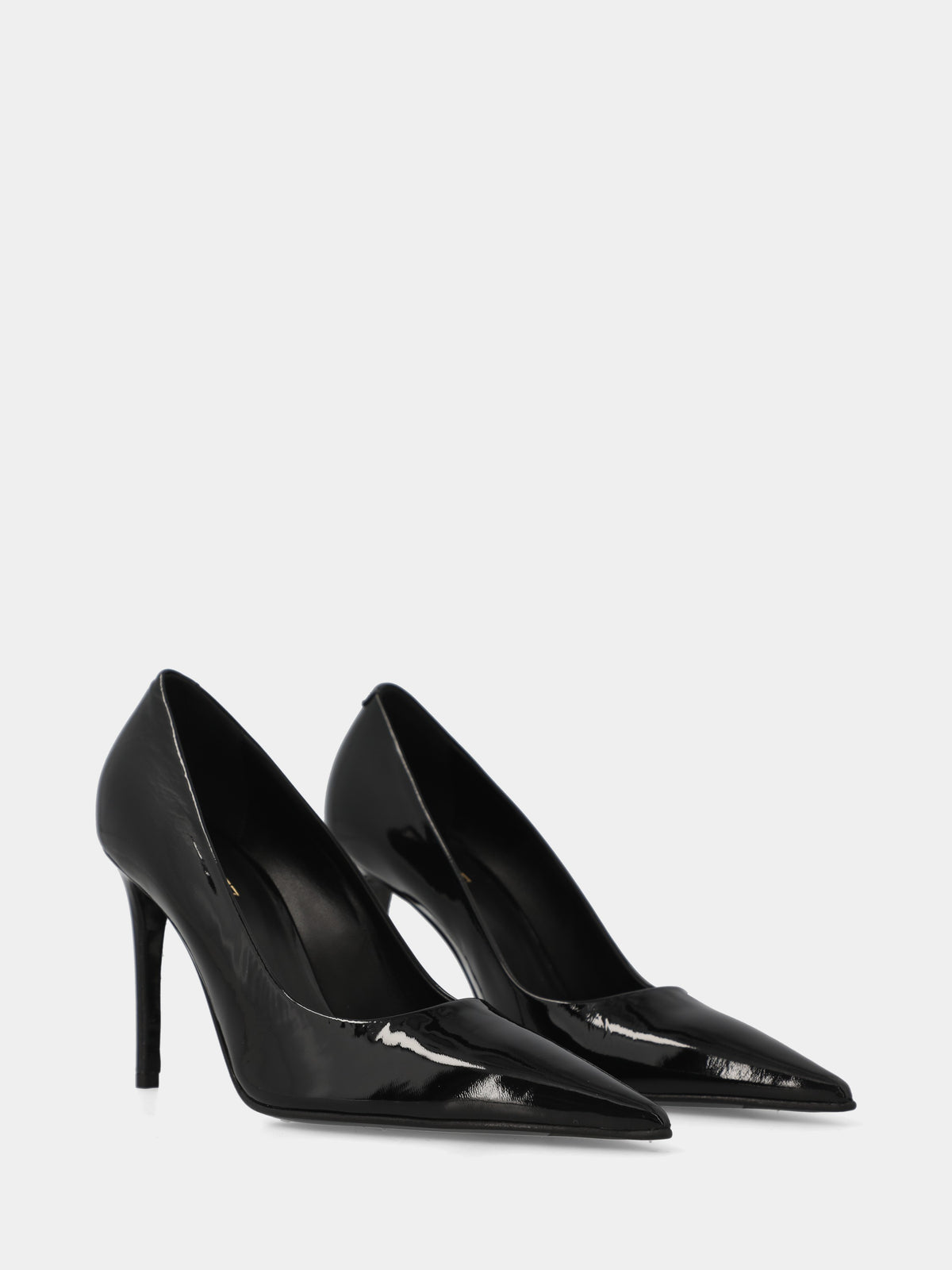 Décolleté in naplack nero con scollo tondo ampio