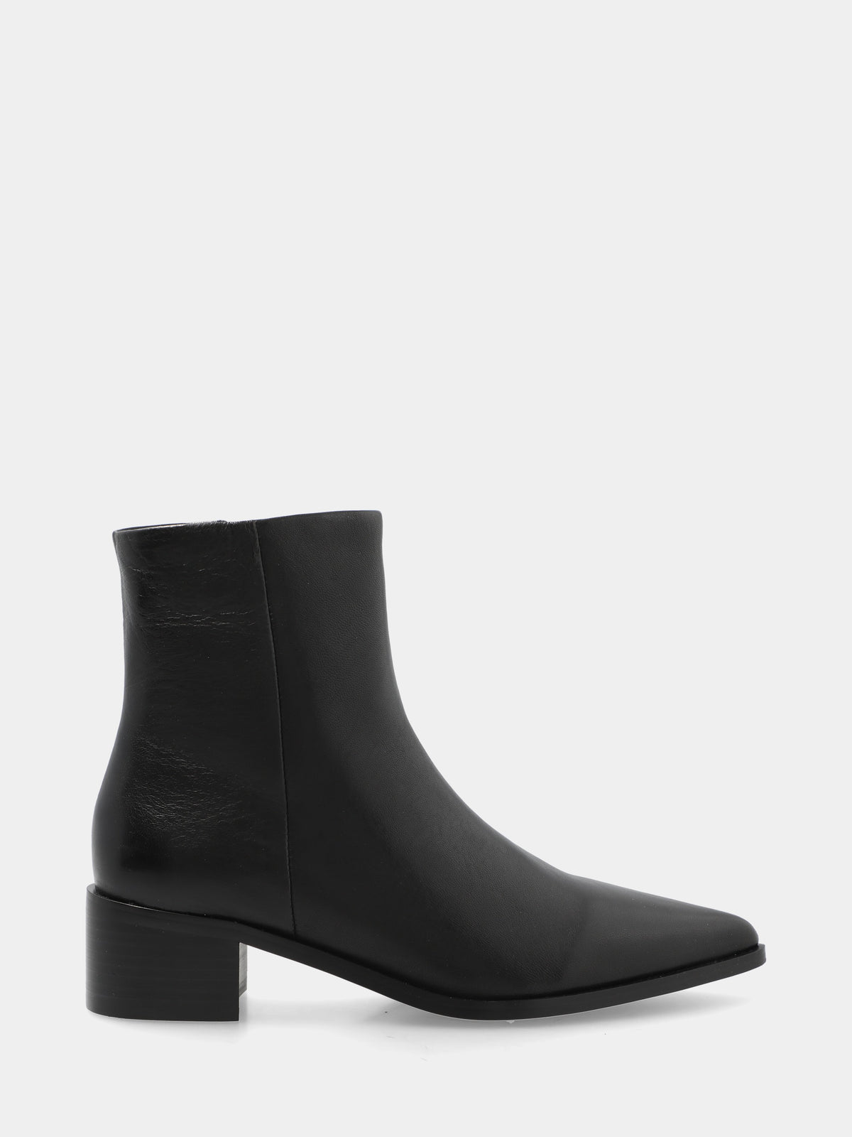 Stivaletto in vitello nero con zip