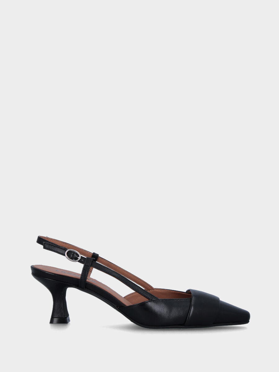 Chanel noire en cuir avec bande assortie