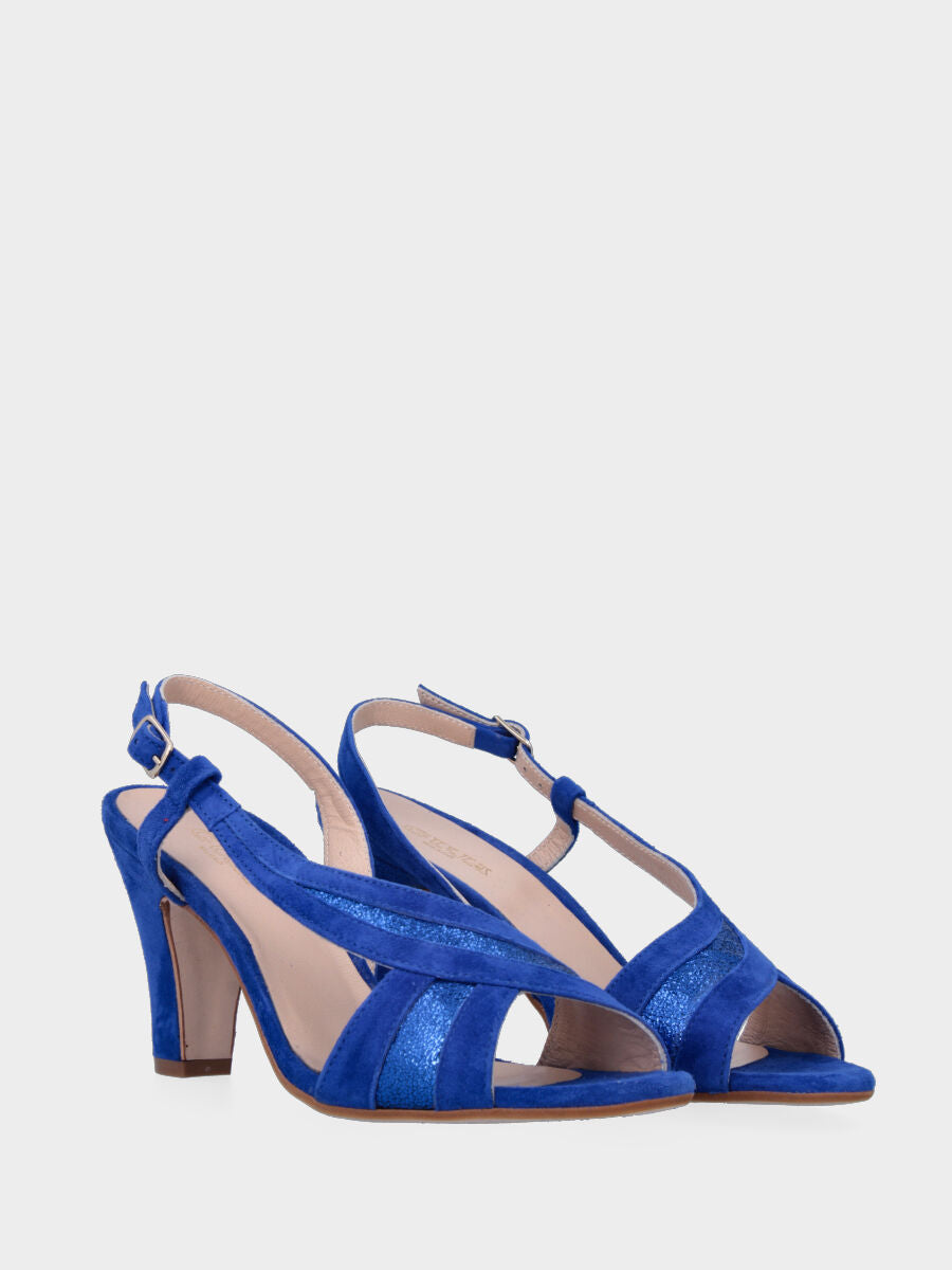 Sandalo monoblocco in vitello rosso con fascia ripiegata