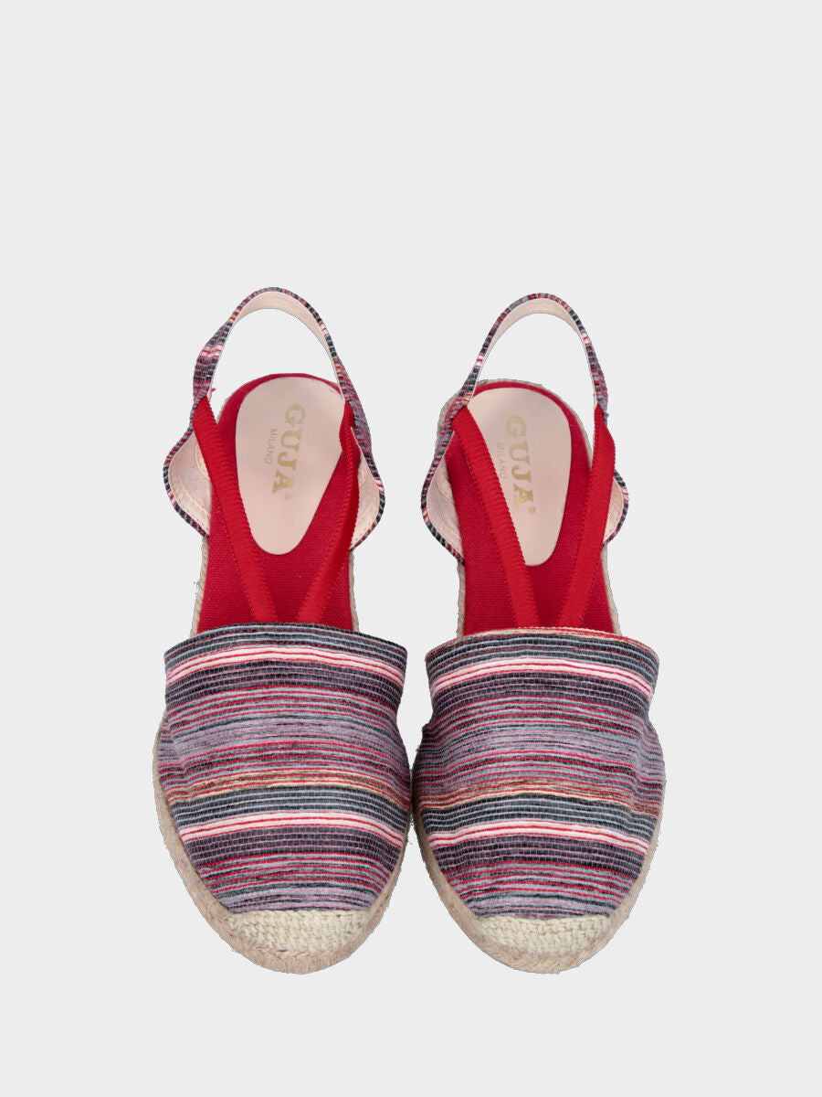 Campesina multicolor in tessuto con listini elasticizzati