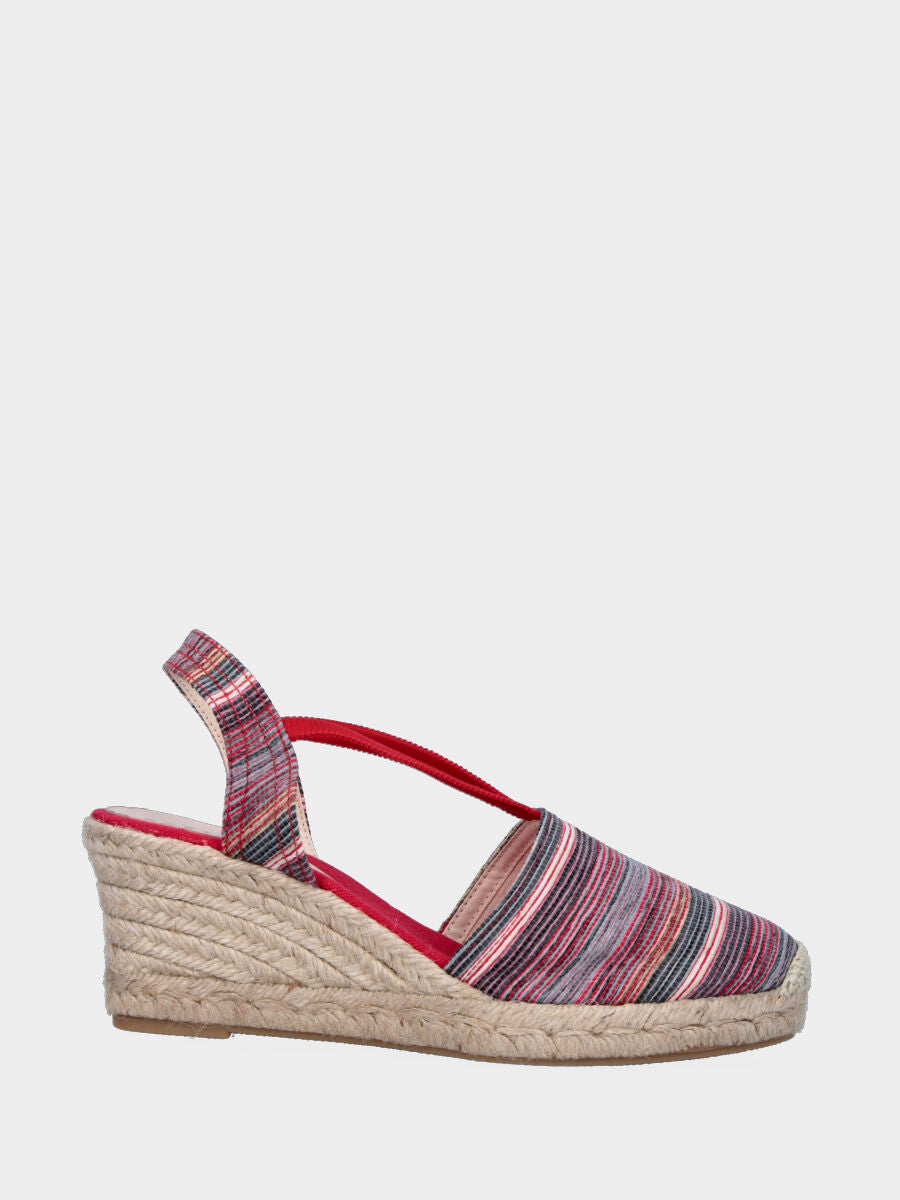 Campesina multicolor in tessuto con listini elasticizzati