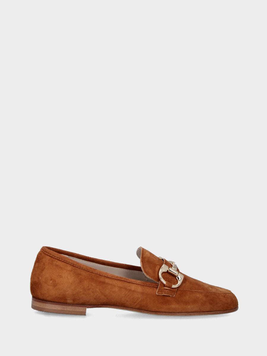 Mocassin en cuir avec morsetto doré