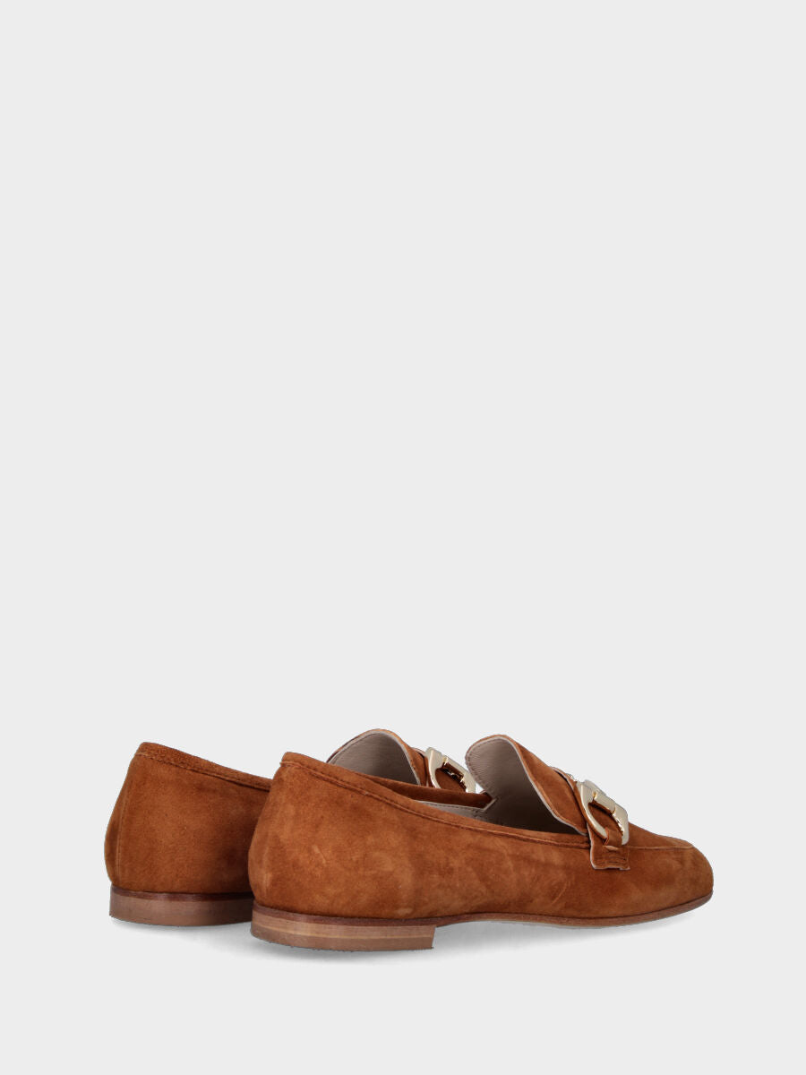 Mocassin en cuir avec morsetto doré