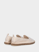 Espadrillas bianca in tessuto con suola in corda