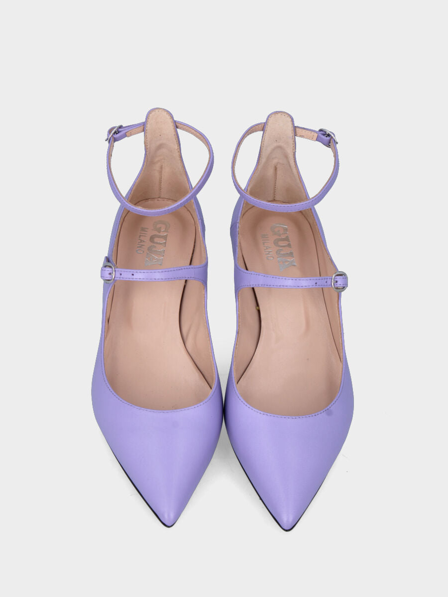 Sandalo monoblocco in vitello rosso con fascia ripiegata