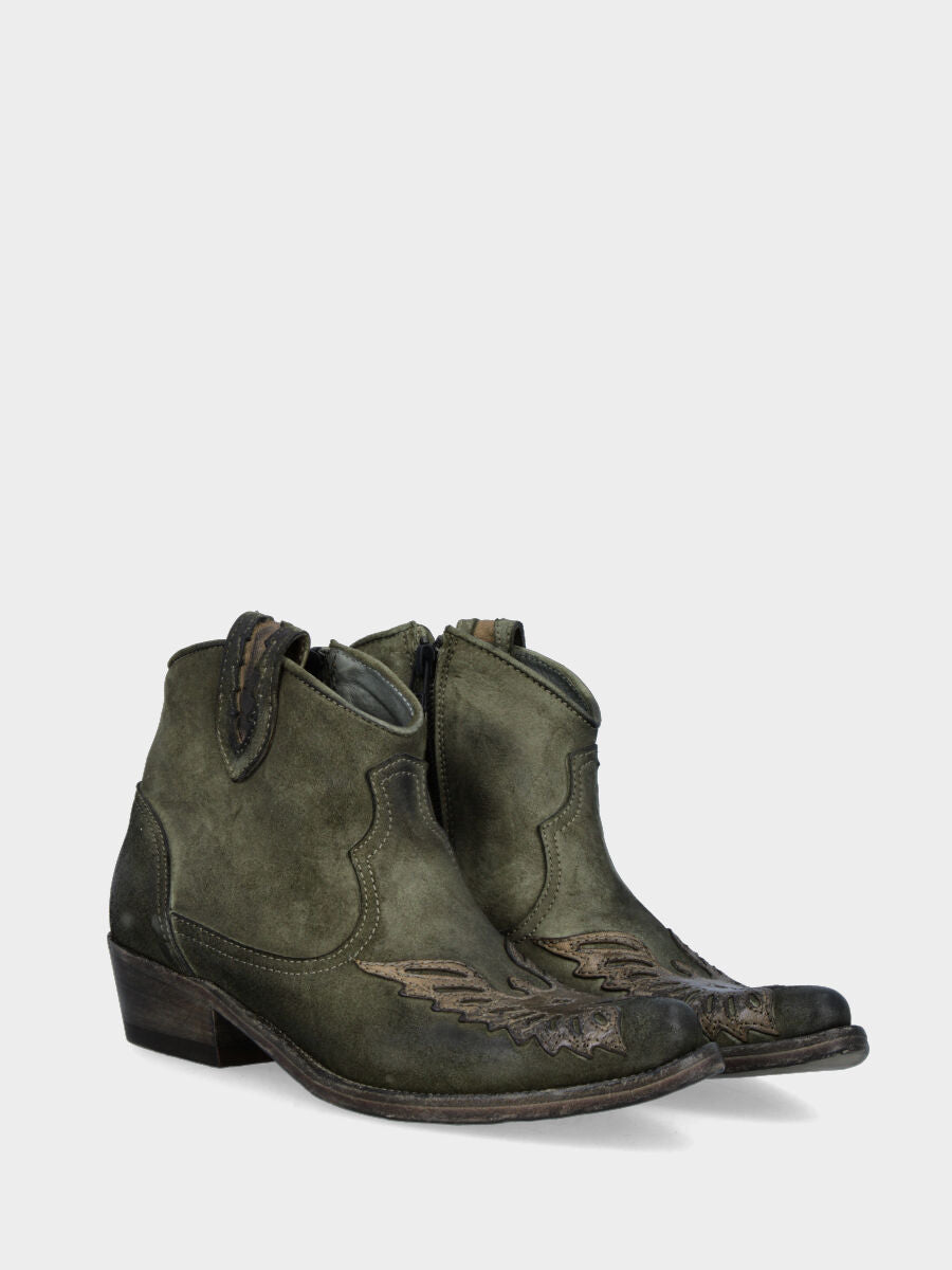 Campero bas vert en tissu avec ailes