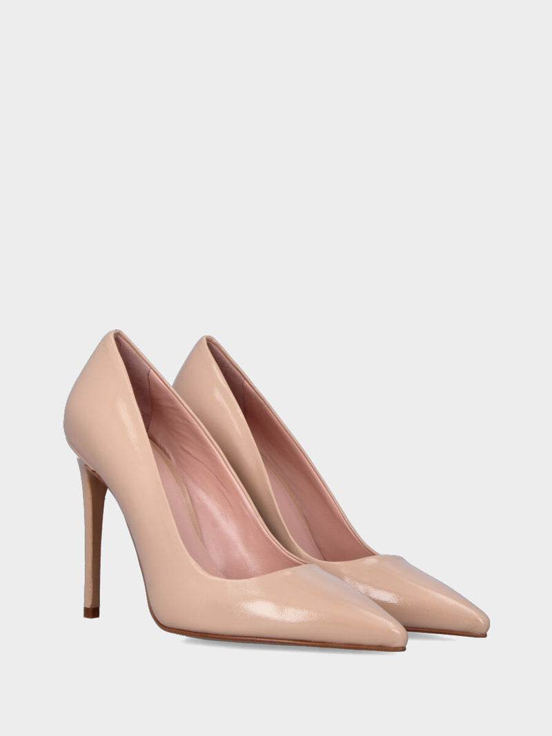 Décolleté in verlux nude con tacco a stiletto da 110 mm