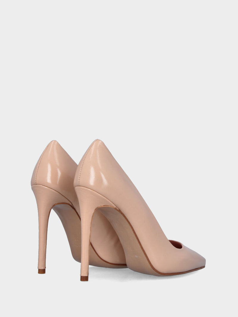 Décolleté in verlux nude con tacco a stiletto da 110 mm