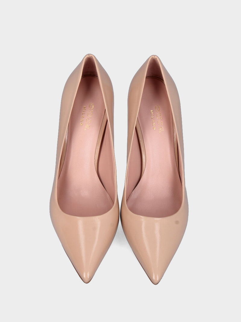 Décolleté in verlux nude con tacco a stiletto da 110 mm