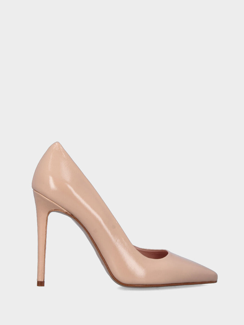 Décolleté in verlux nude con tacco a stiletto da 110 mm