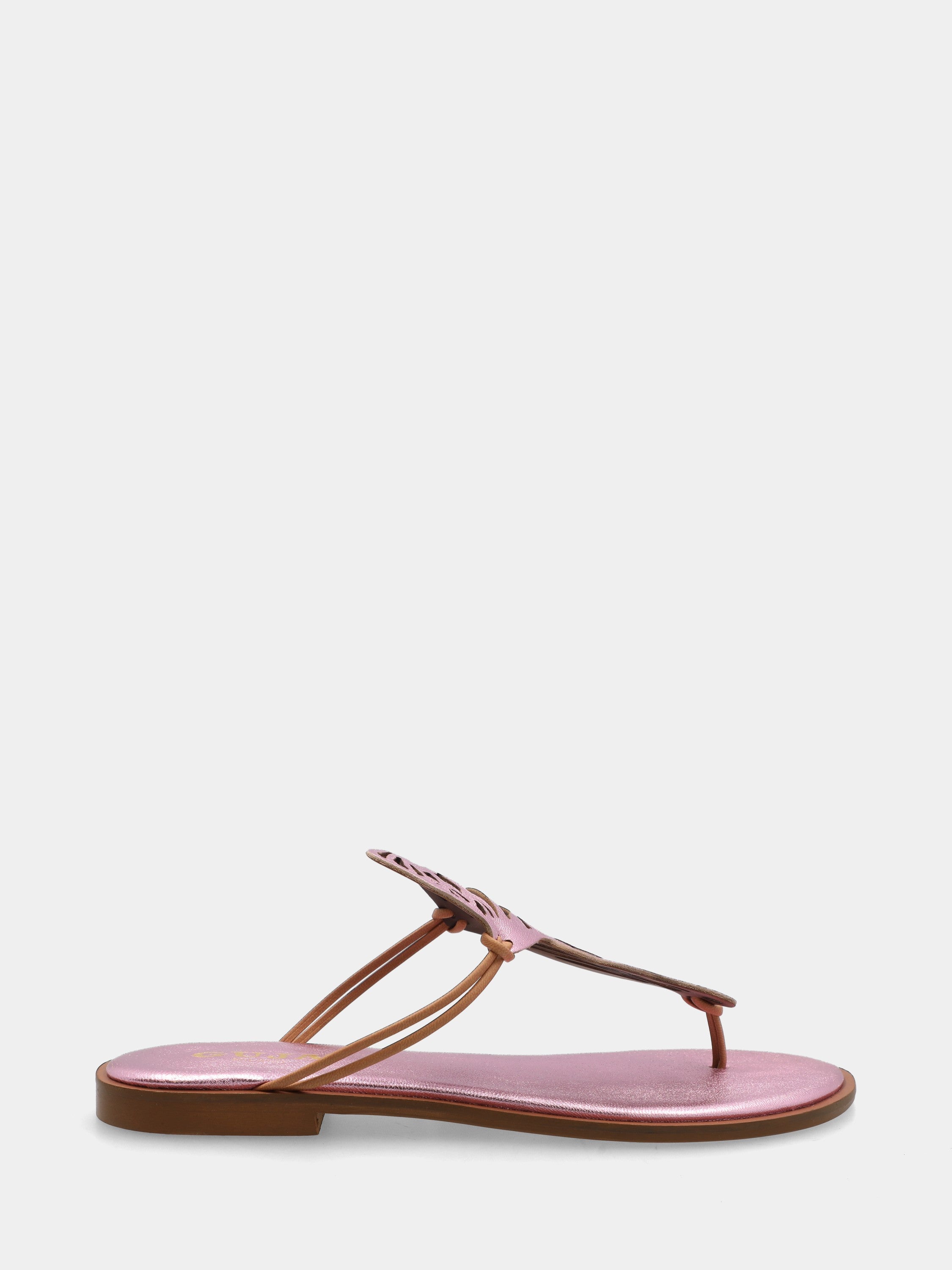 Infradito in laminato rosa taglio laser