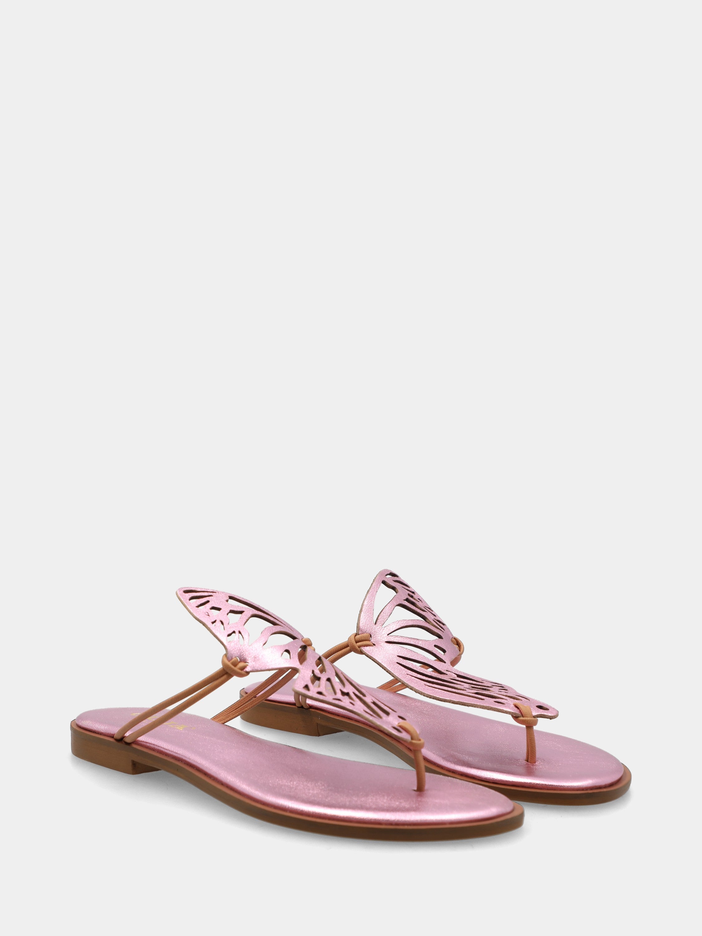 Infradito in laminato rosa taglio laser
