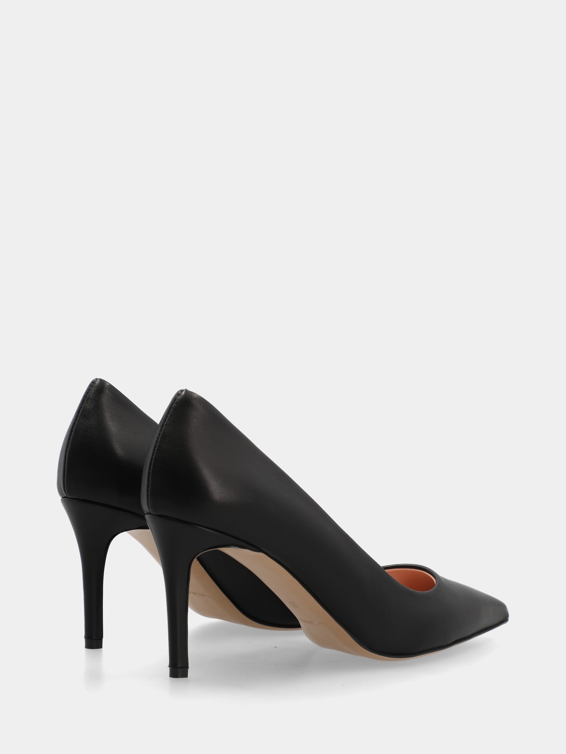 Black nappa pumps with stiletto heel