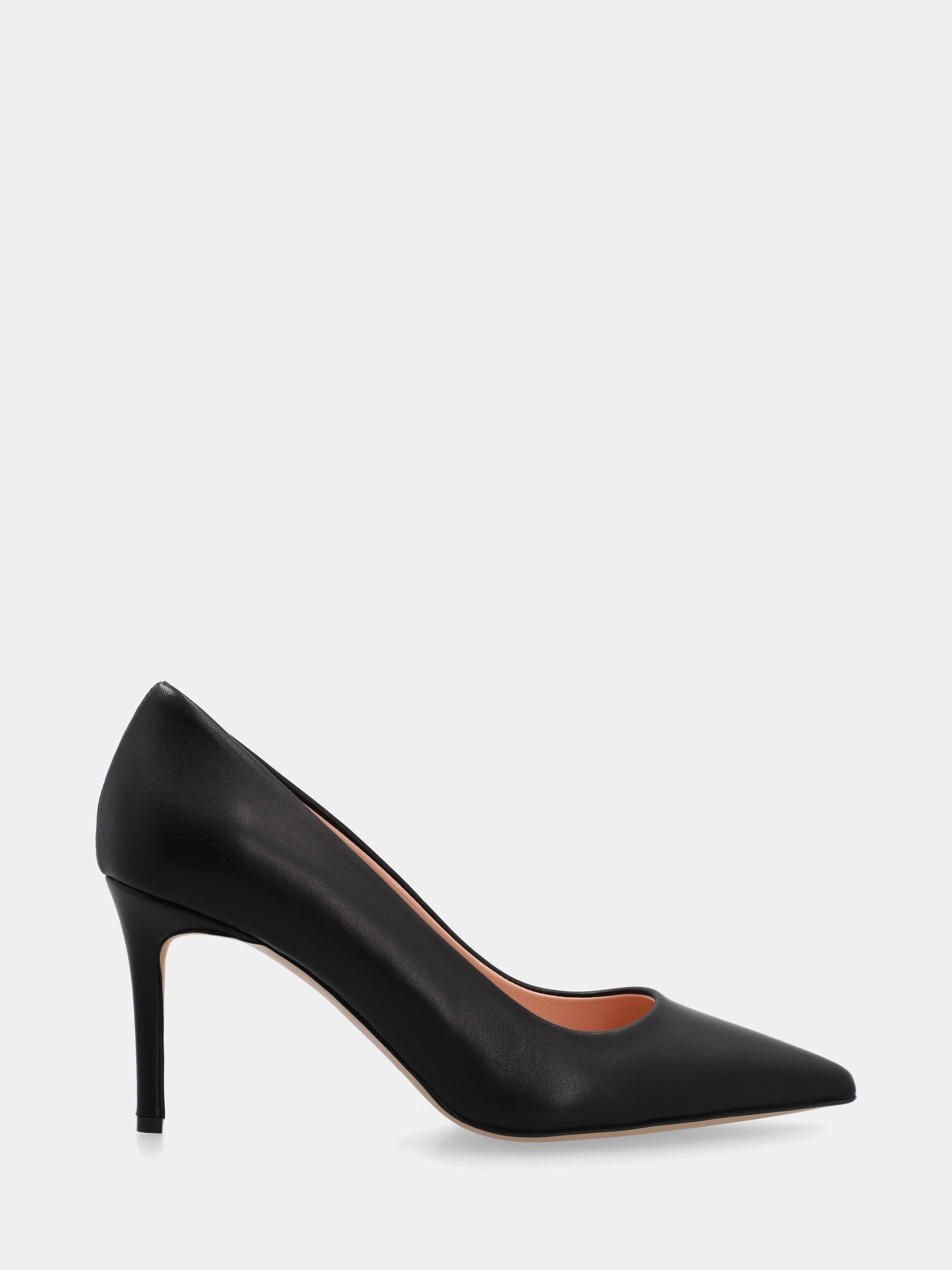 Black nappa pumps with stiletto heel