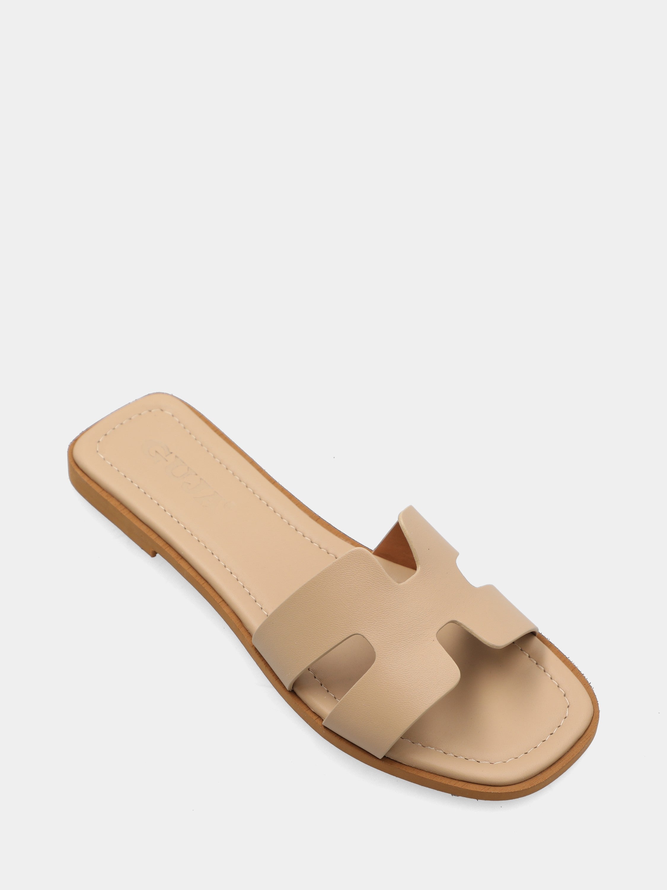 Ciabattina in nappa bianca con fascia a ics