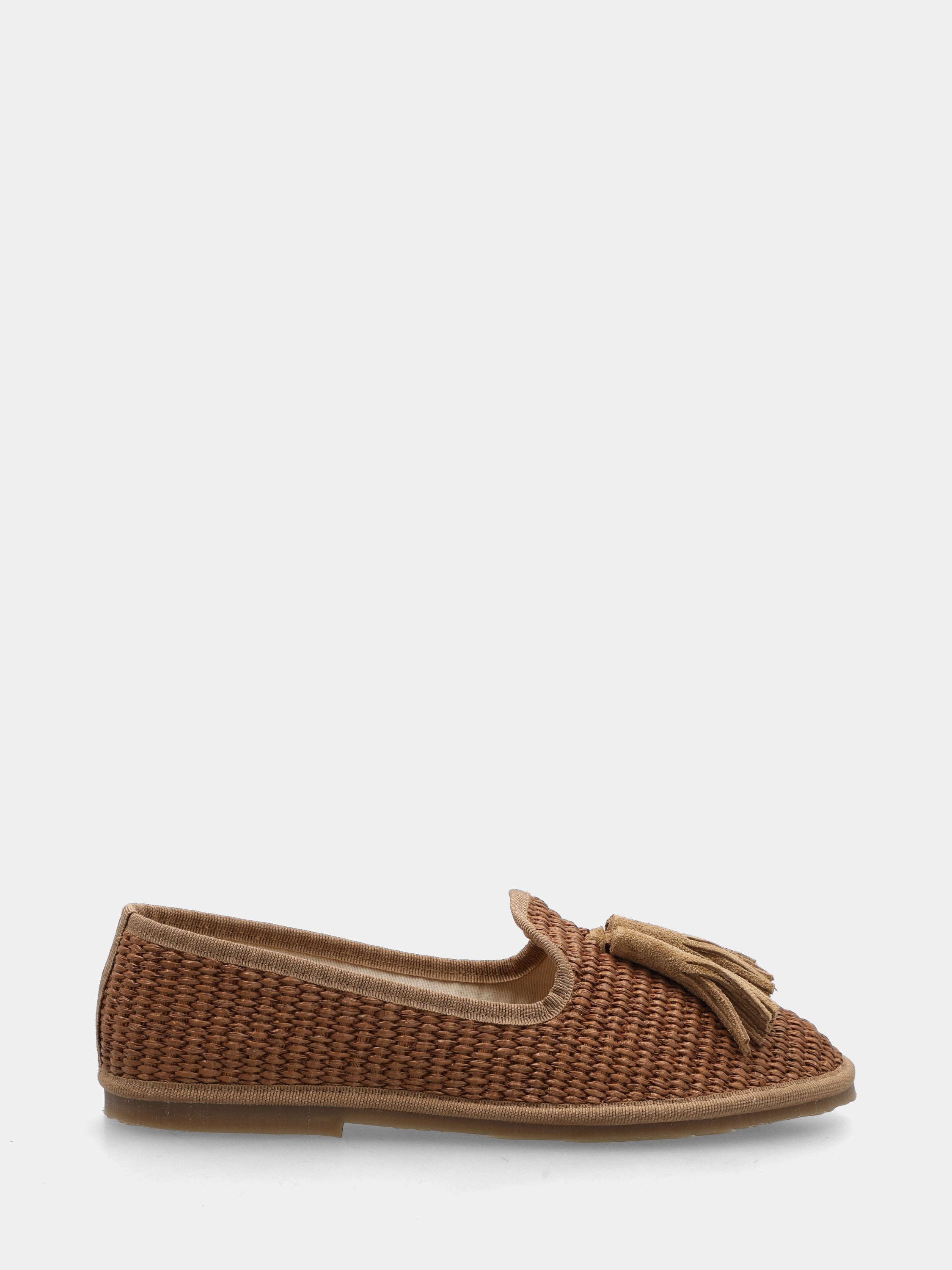 Friulana in raffia cuoio con nappine