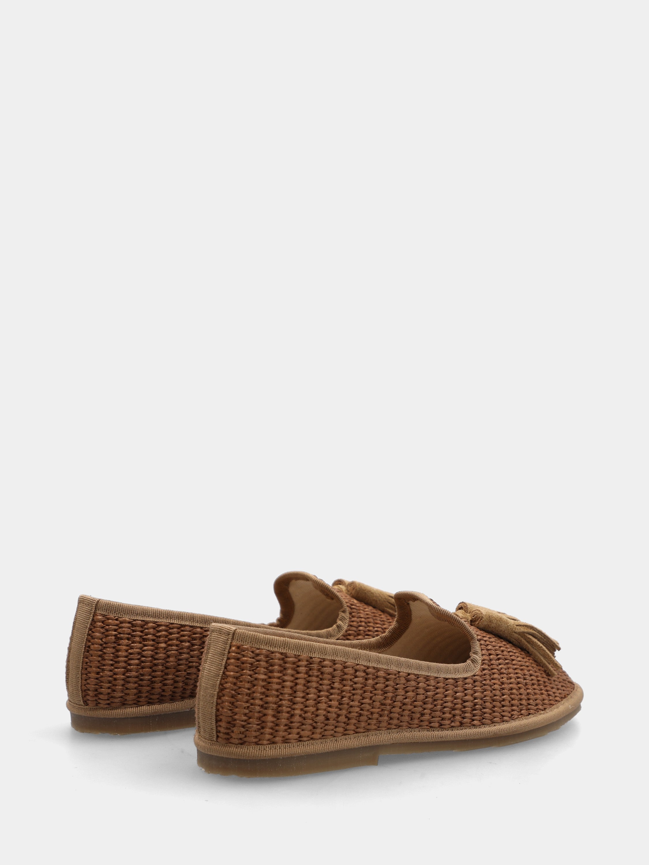 Friulana in raffia cuoio con nappine