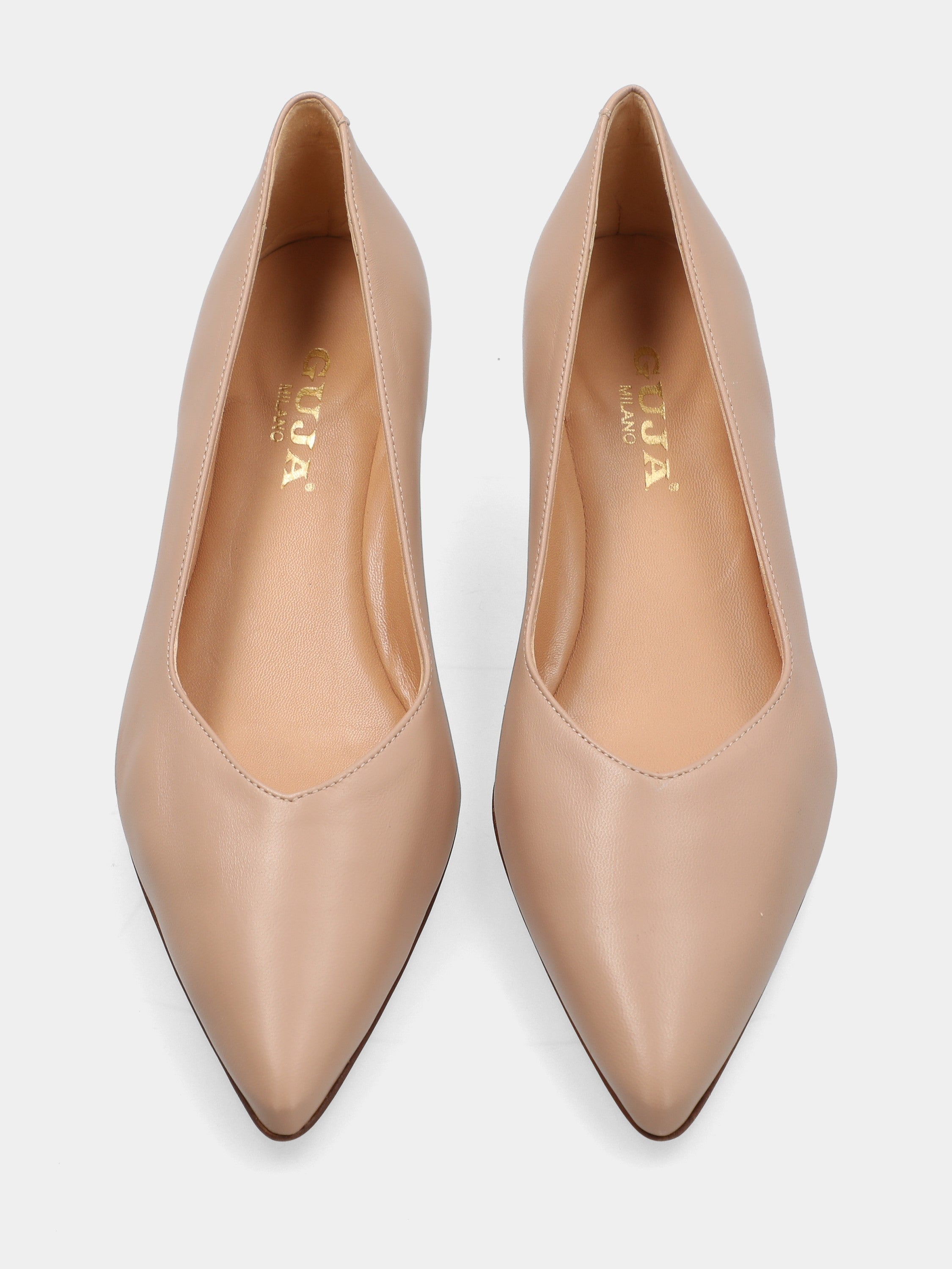 Beige nappa Pumps sacchetto-constructed with 30mm tail heel