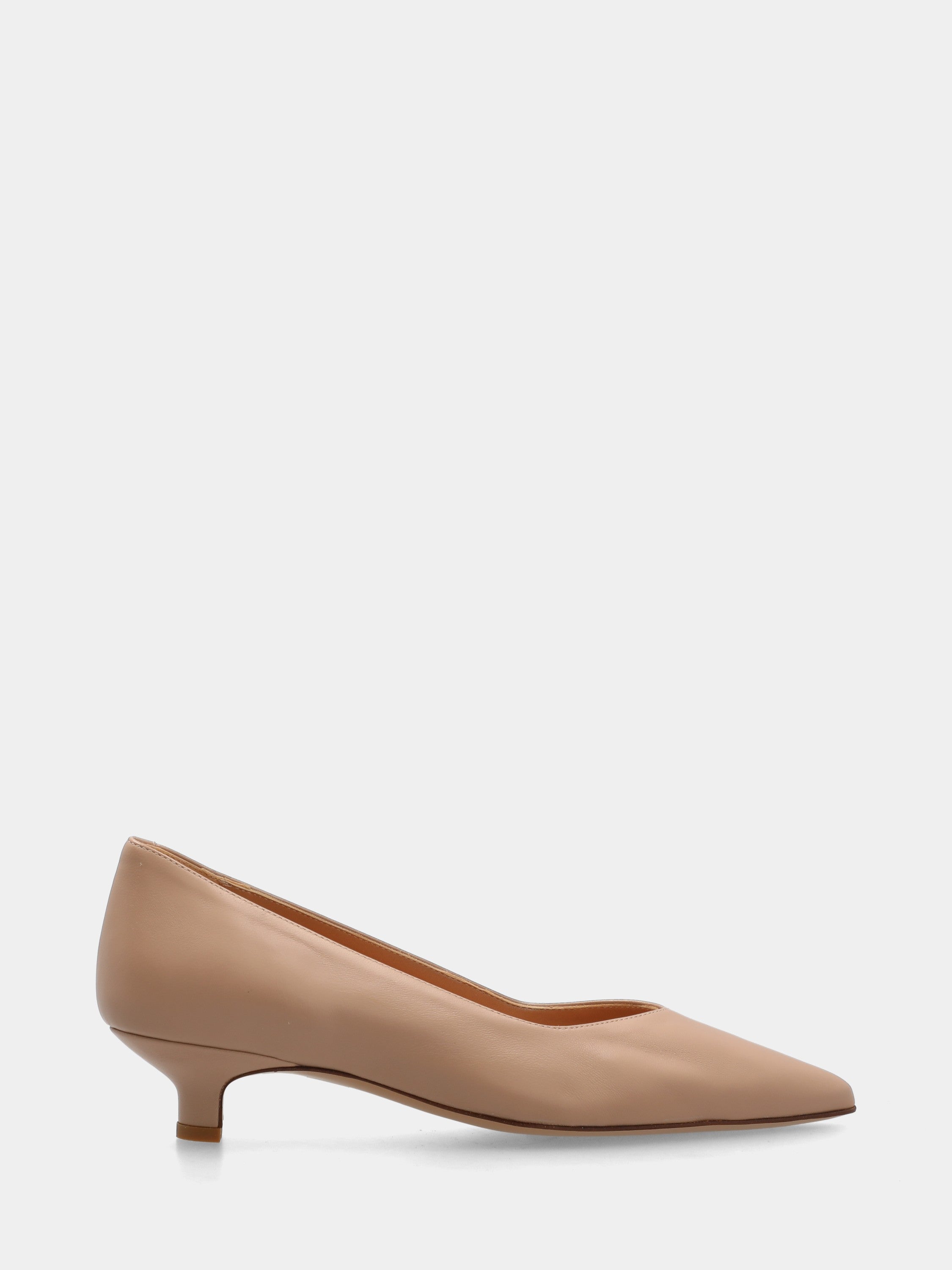 Beige nappa Pumps sacchetto-constructed with 30mm tail heel