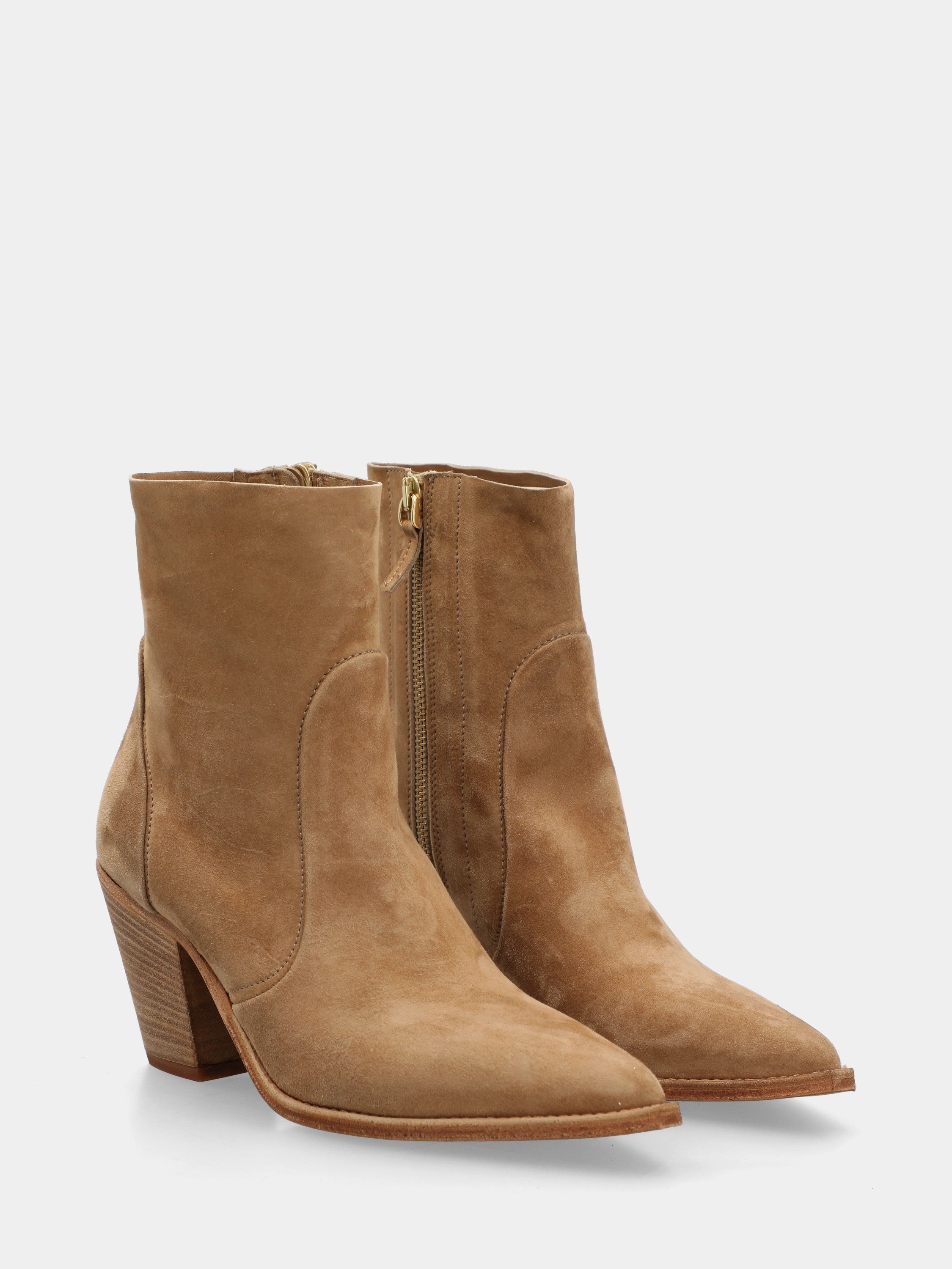 Bottines western à bottine en suède cuir avec monobloc
