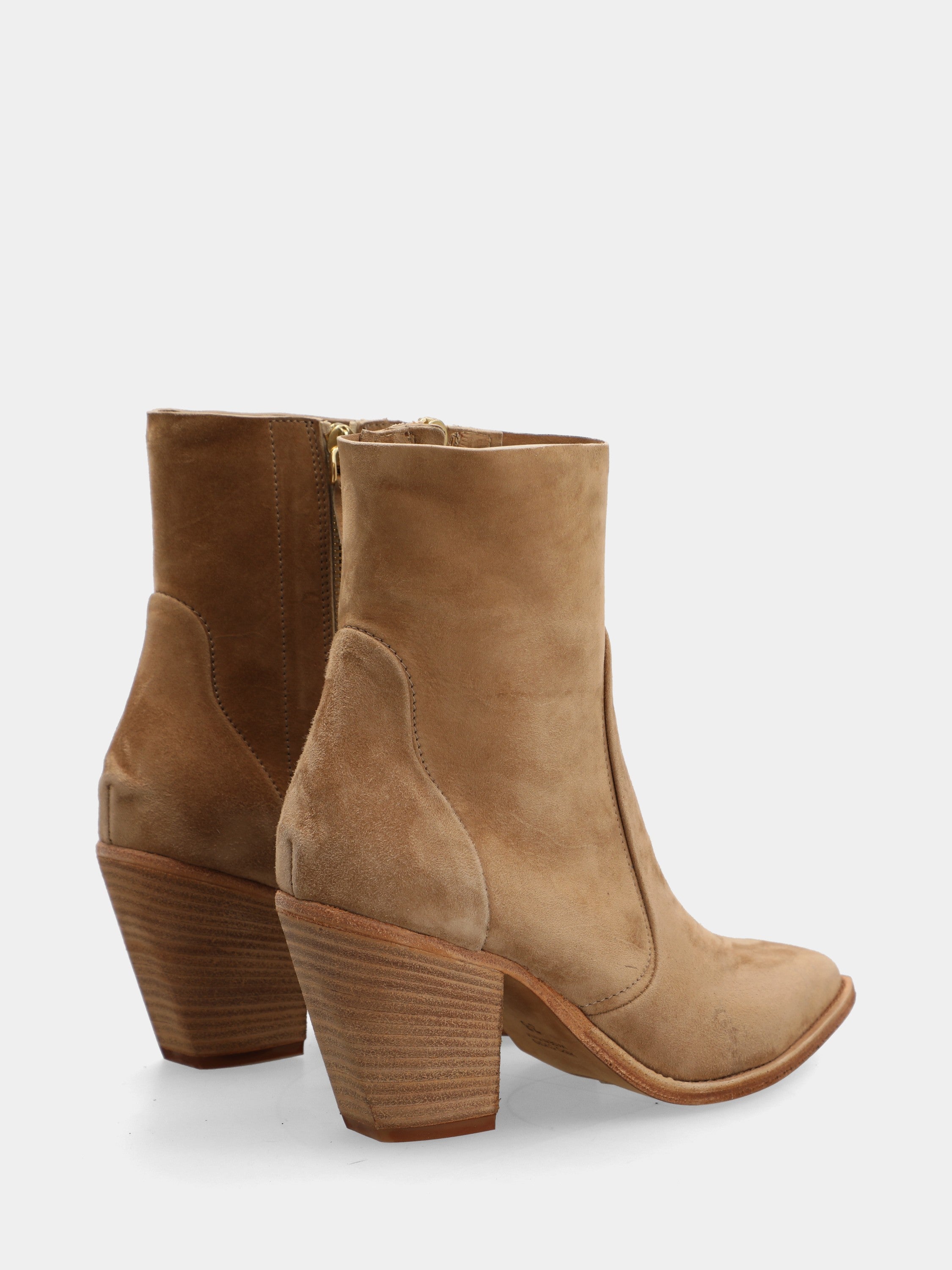 Bottines western à bottine en suède cuir avec monobloc