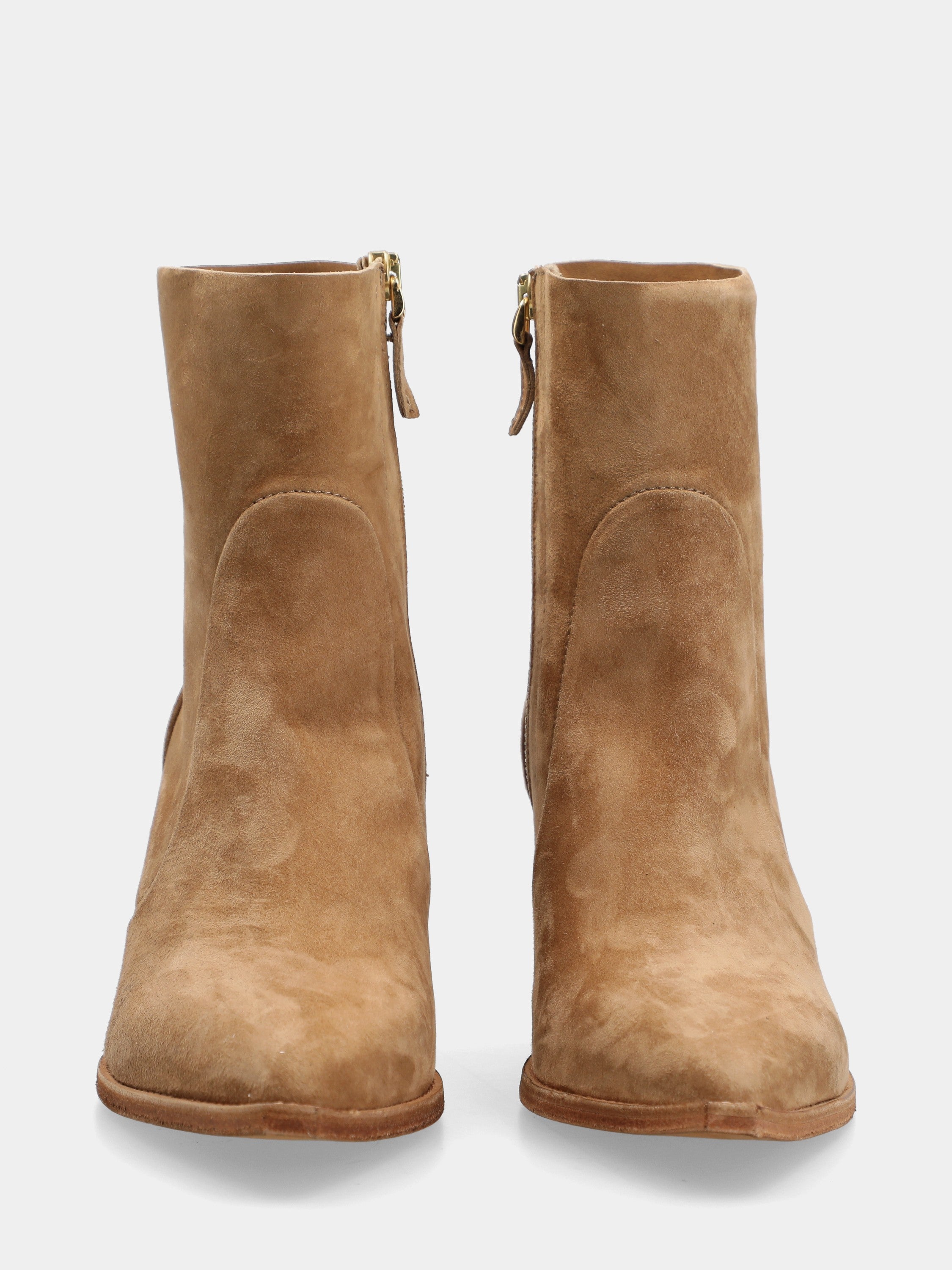 Bottines western à bottine en suède cuir avec monobloc