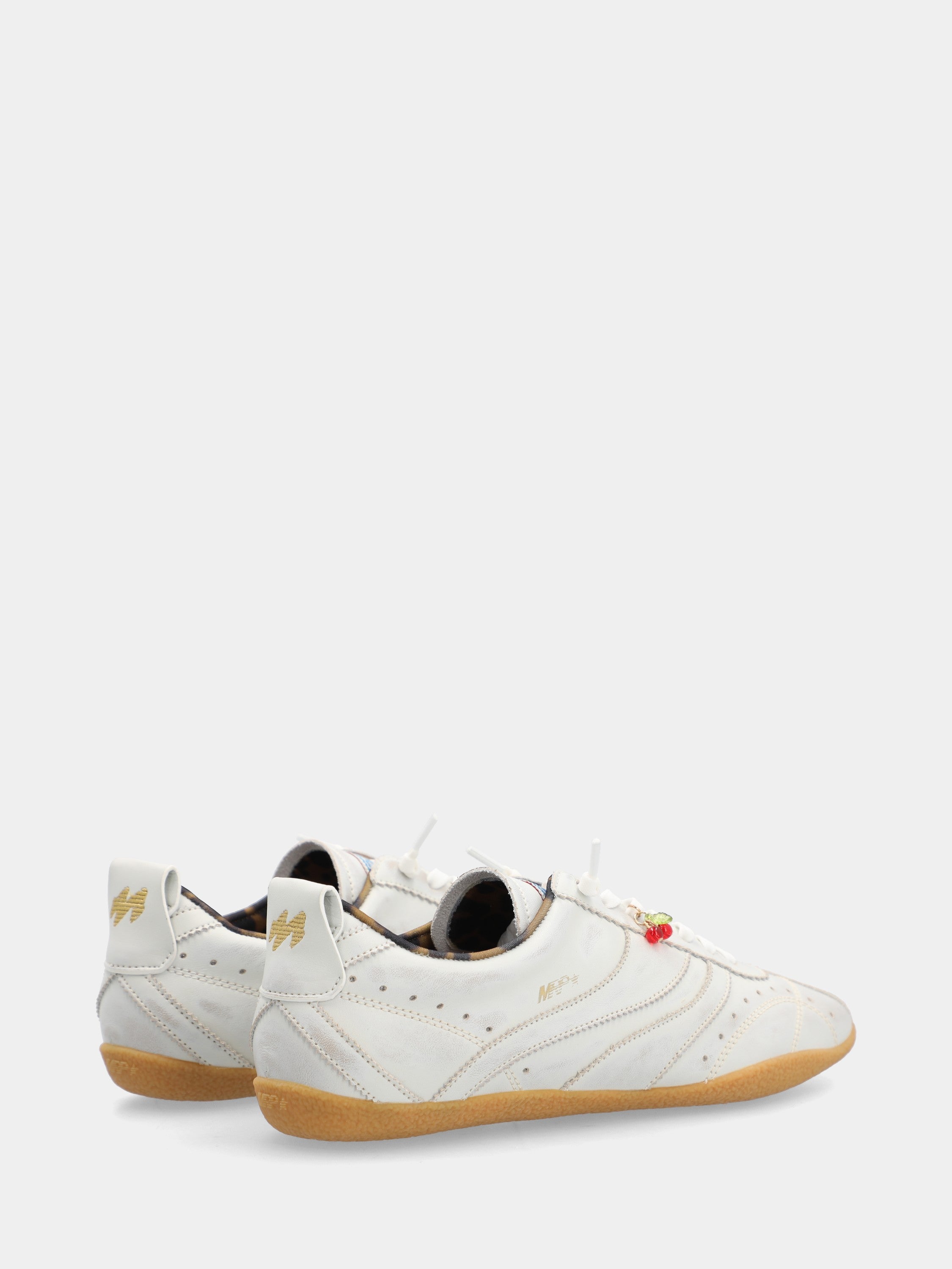Sneaker in vitello craccato bianco