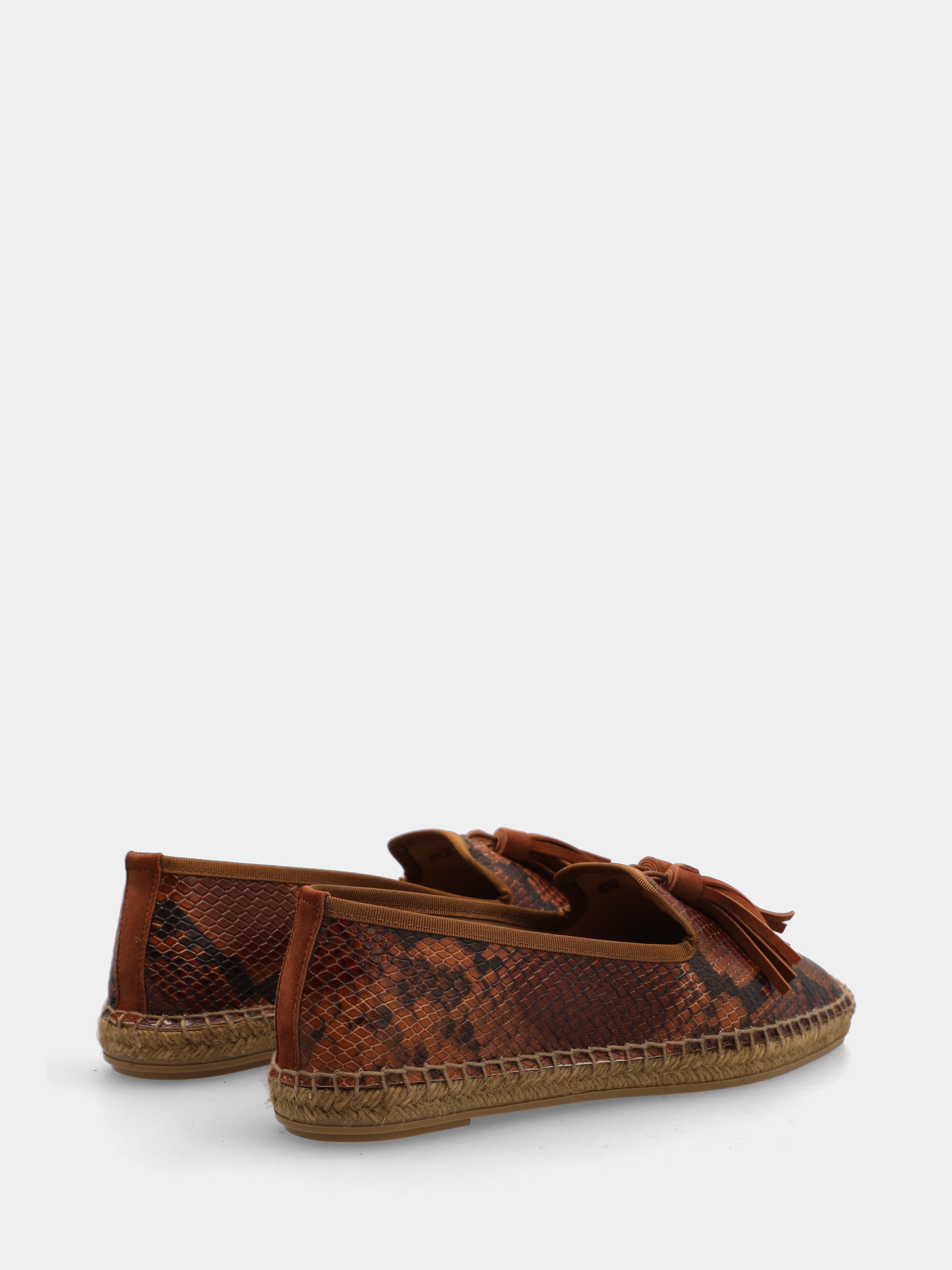 Espadrillas in vitello marrone con nappine
