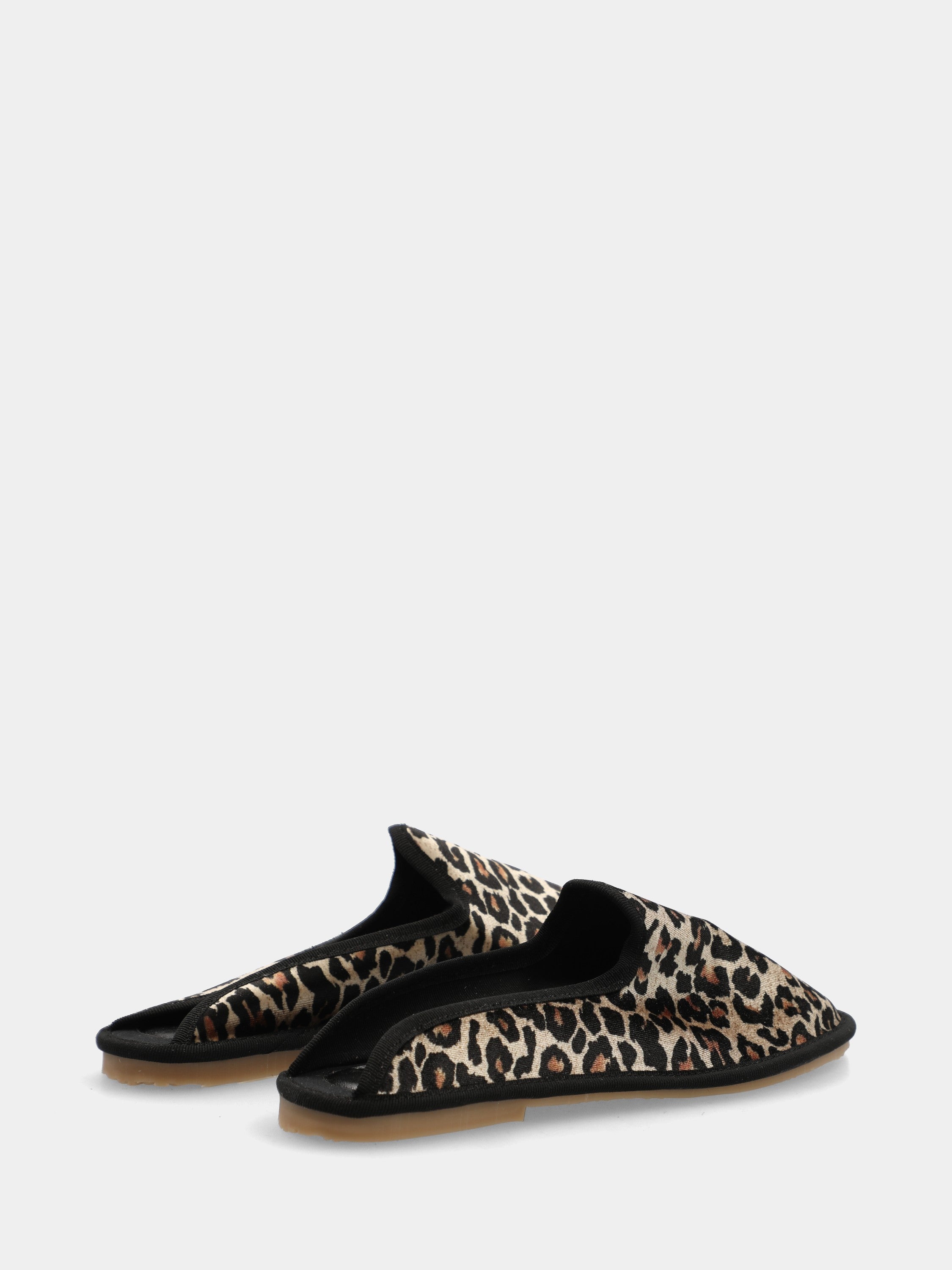 Friulana sabot in velluto leopardato con punta tonda
