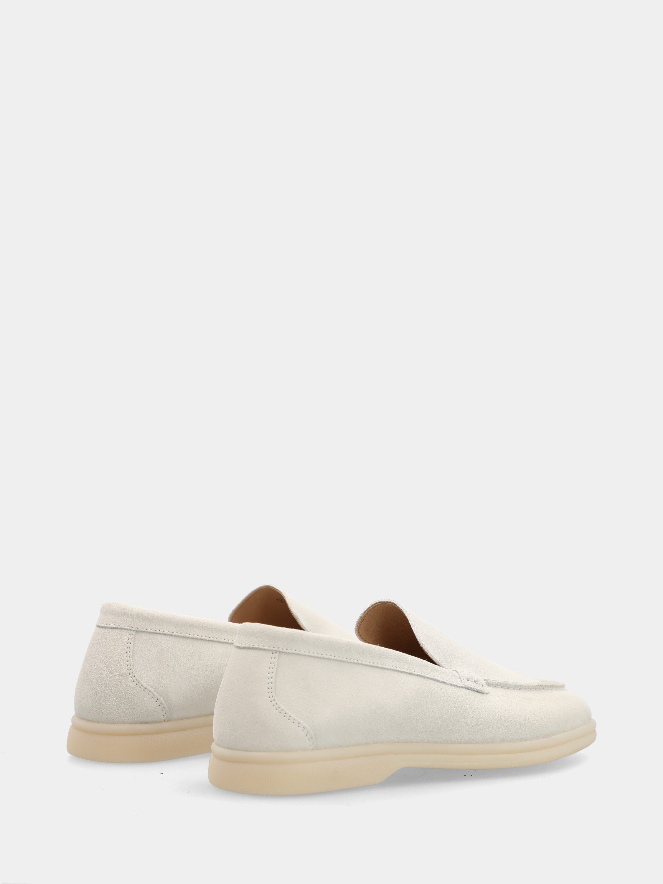 Mocassin en suède couleur chaux avec semelle boîte